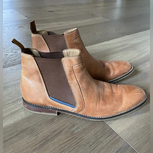 Hush Puppies Brown Chelsea Slip-On Boots Size 11 - Picture 1 of 9